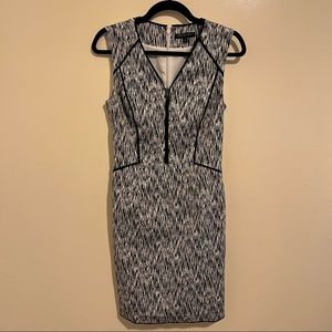 Banana Republic black & white sleeveless dress size 2